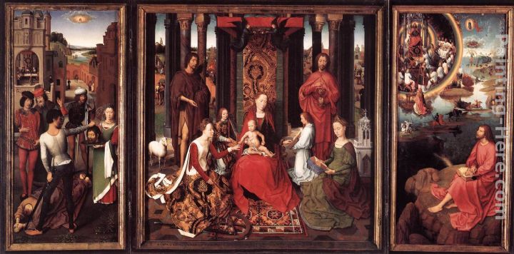 St John Altarpiece painting - Hans Memling St John Altarpiece art painting